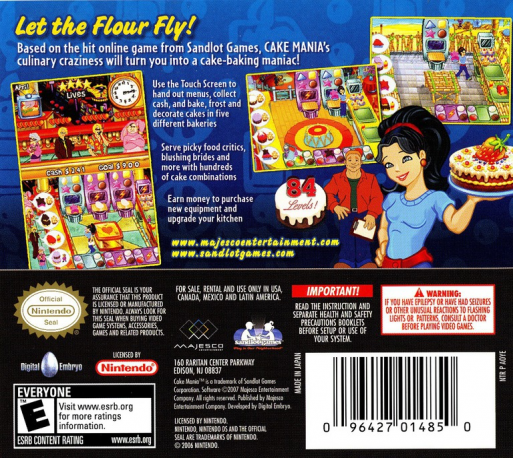 Cake Mania 3 — Box back