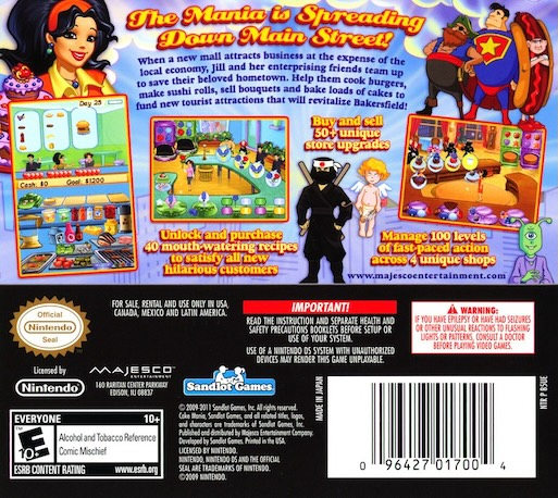 Cake Mania Main Street — Box back