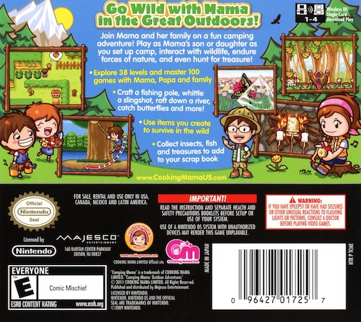Camping Mama - Outdoor Adventures — Box back