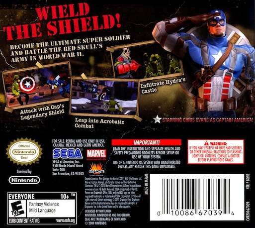 Captain America - Super Soldier — Box back