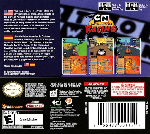 Cartoon Network Racing — Box back