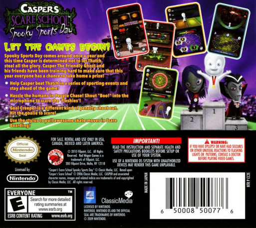 Casper's Scare School : Spooky Sports Day — Box back