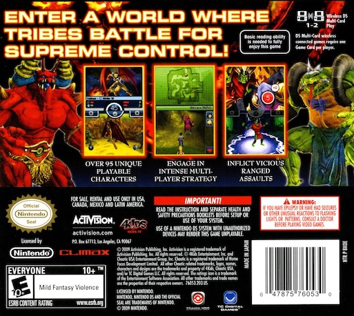 Chaotic - Shadow Warriors — Box back