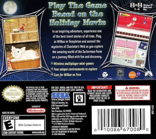 Charlotte's Web — Box back