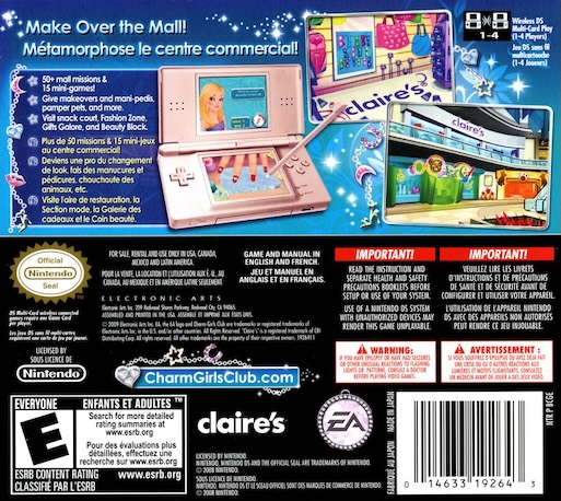 Charm Girls Club - My Fashion Mall — Box back