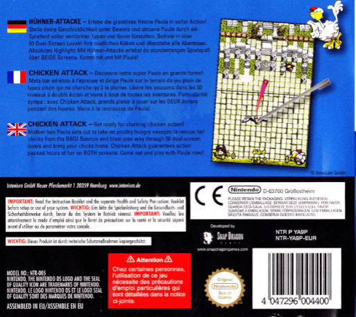 Chicken Attack Ds — Box back