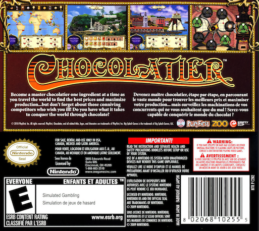 Chocolatier — Box back