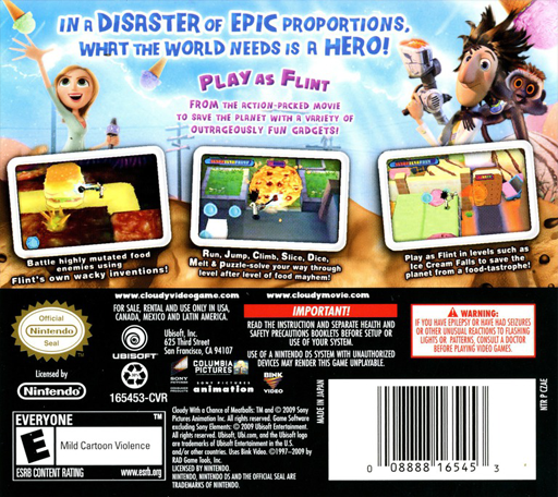 Cloudy with a Chance of Meatballs — Box back