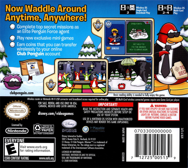 Club Penguin: Elite Penguin Force — Box back