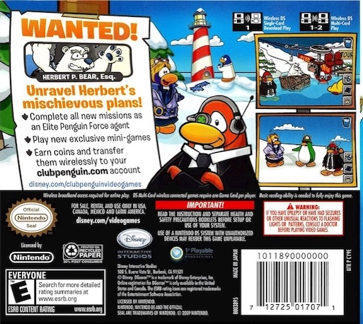 Club Penguin : Herbert's Revenge — Box back