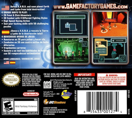Code Lyoko — Box back