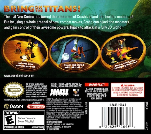 Crash Of The Titans — Box back