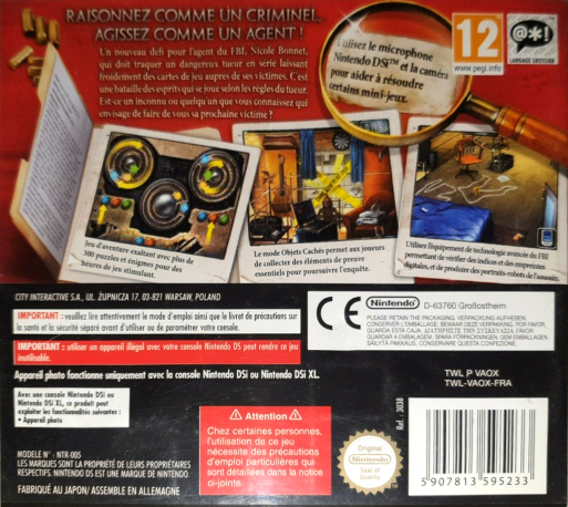 Crime Lab - Body of Evidence — Box back