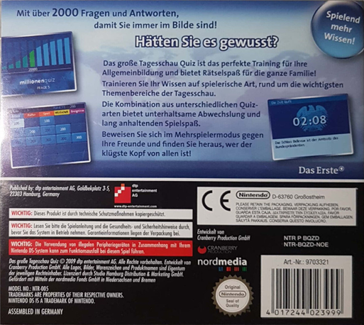 Das Grosse Tagesschau Quiz  — Box back