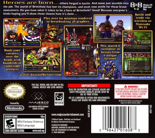 Dawn Of Heroes — Box back