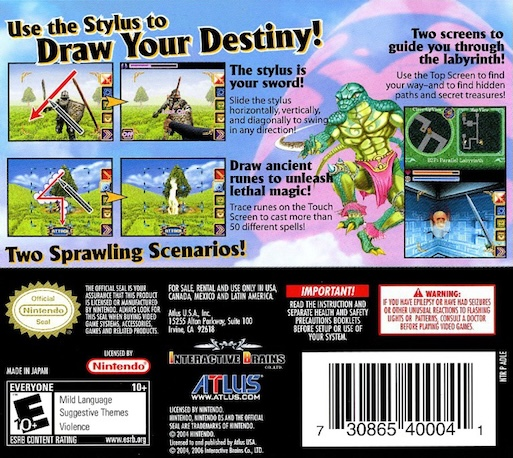Deep Labyrinth — Box back