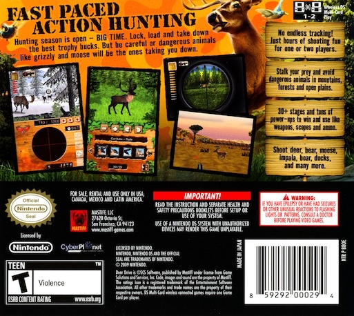 Deer Drive — Box back