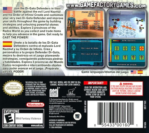 Di-gata Defenders — Box back