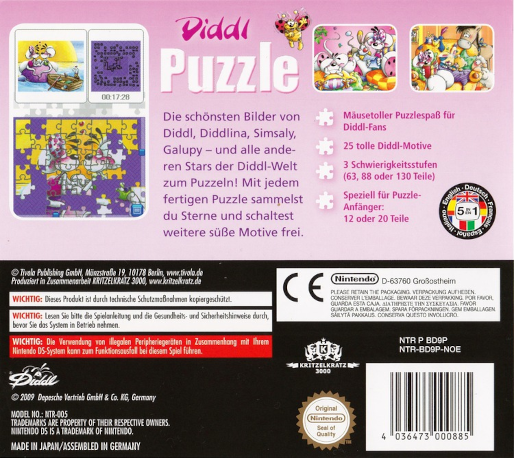 Diddl Puzzle - Echter Puzzlespass fuer Unterwegs — Box back
