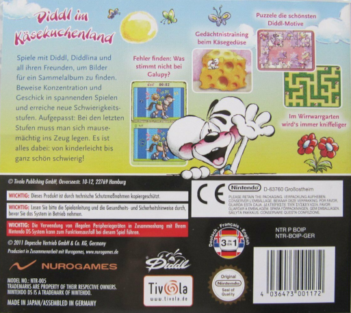 Diddl in the Cheesecakeland — Box back