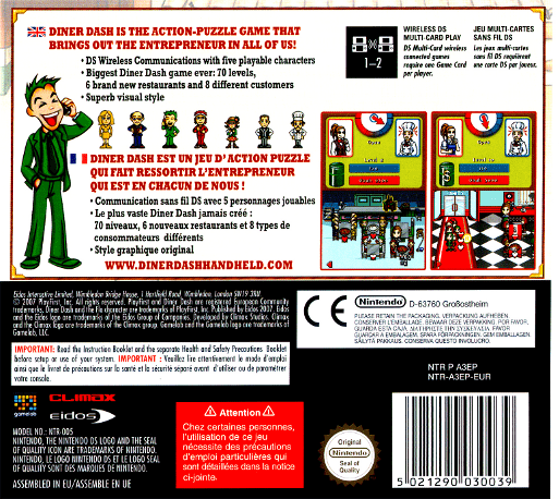 Diner Dash — Box back