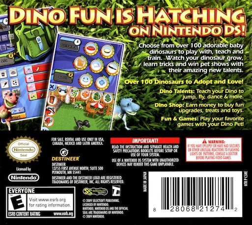 Dino Pets — Box back