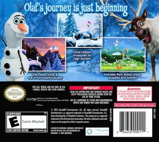 Disney Frozen - Olaf's Quest — Box back