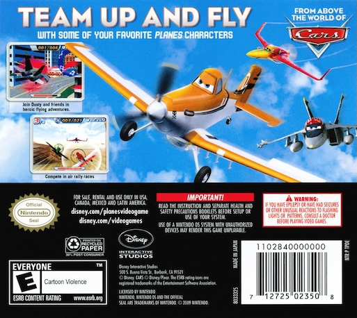 Disney Planes — Box back