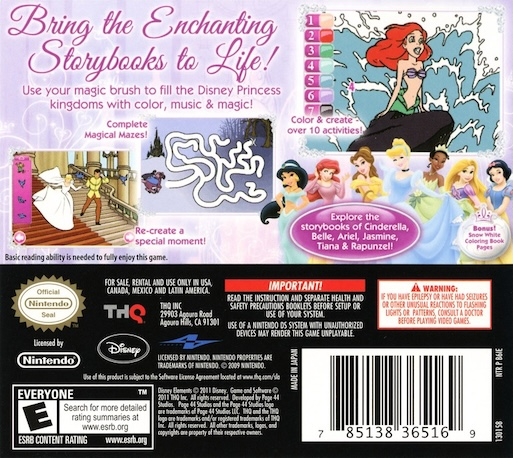 Disney Princess - Enchanting Storybooks — Box back