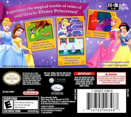 Disney Princess : Magical Jewels — Box back