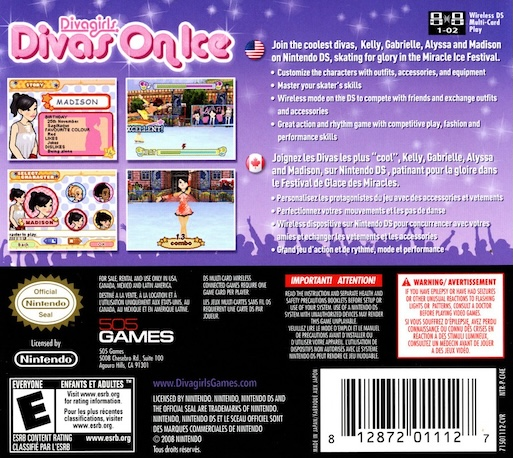Diva Girls - Divas On Ice — Box back