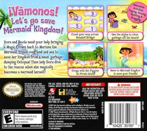 Dora The Explorer - Dora Saves The Mermaids — Box back