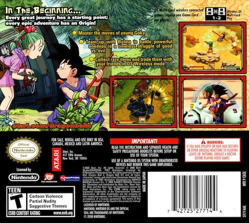 Dragon Ball - Origins — Box back