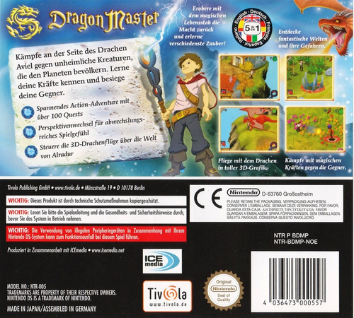 Dragon Master — Box back
