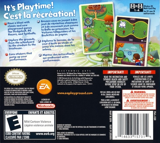 EA Playground — Box back