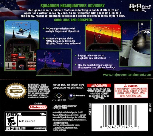 F24 Stealth Fighter — Box back