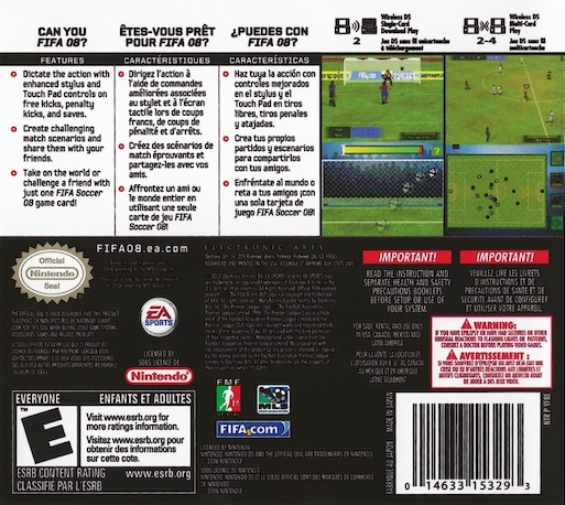 FIFA 08 — Box back