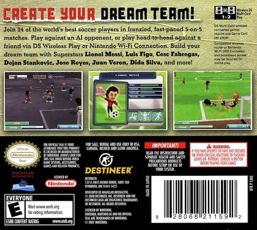 Fab 5 Soccer — Box back