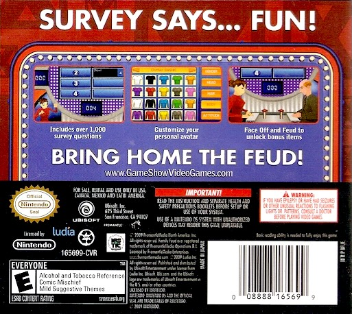 Family Feud : 2010 Edition — Box back