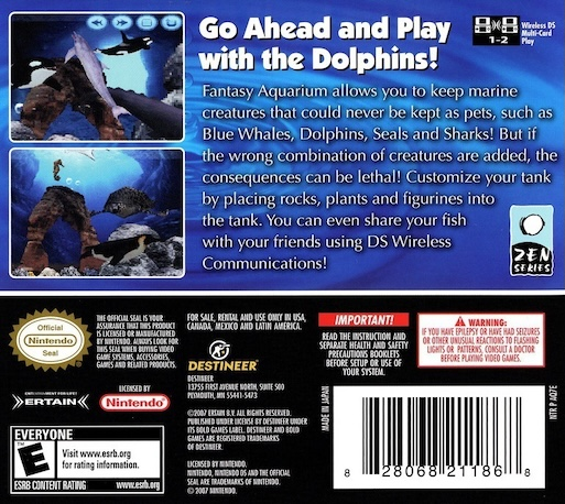 Fantasy Aquarium by DS — Box back