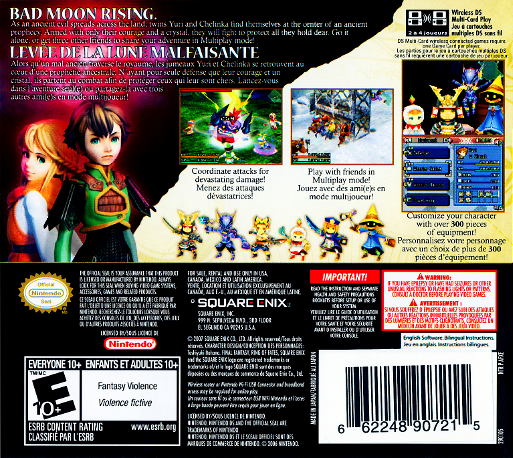 Final Fantasy Crystal Chronicles : Ring of Fates — Box back