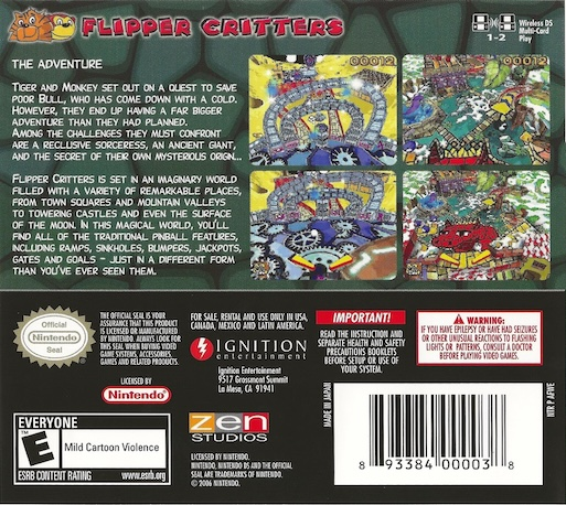 Flipper Critters — Box back