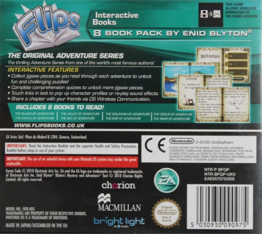 Flips 8 Book Pack - Enid Blyton - The Adventure Series — Box back