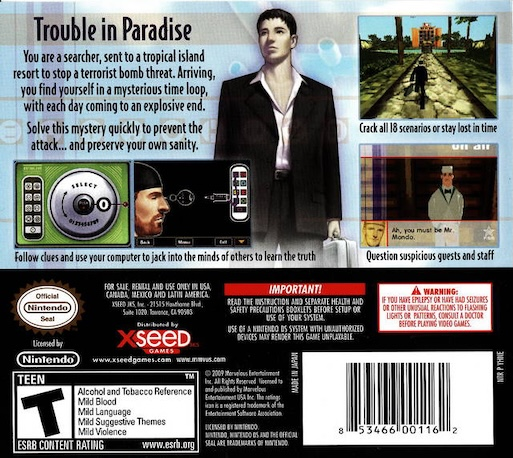 Flower, Sun and Rain - Murder and Mystery in Paradise — Box back