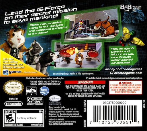 G-Force — Box back