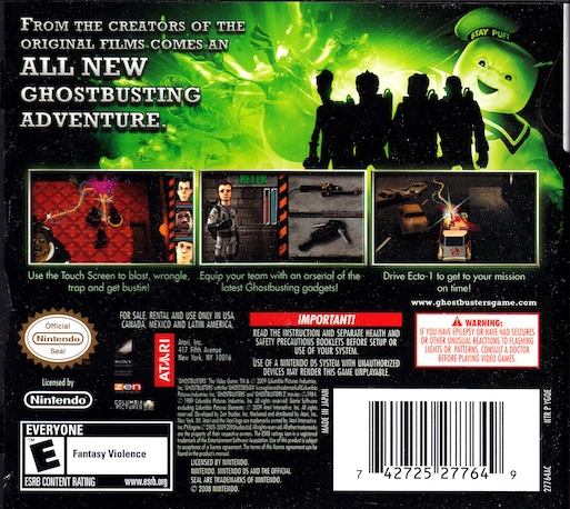 Ghostbusters - The Video Game — Box back