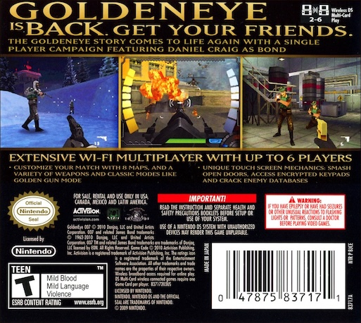 GoldenEye 007 — Box back