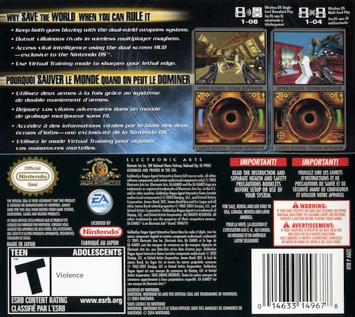 GoldenEye : Rogue Agent — Box back