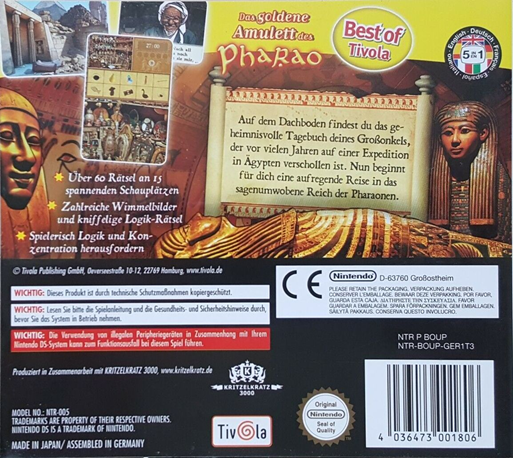 Goldene Amulett Des Pharao, Das — Box back