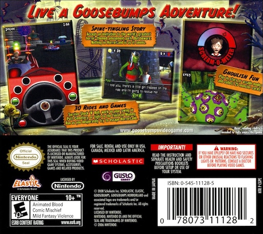 Goosebumps Horrorland — Box back